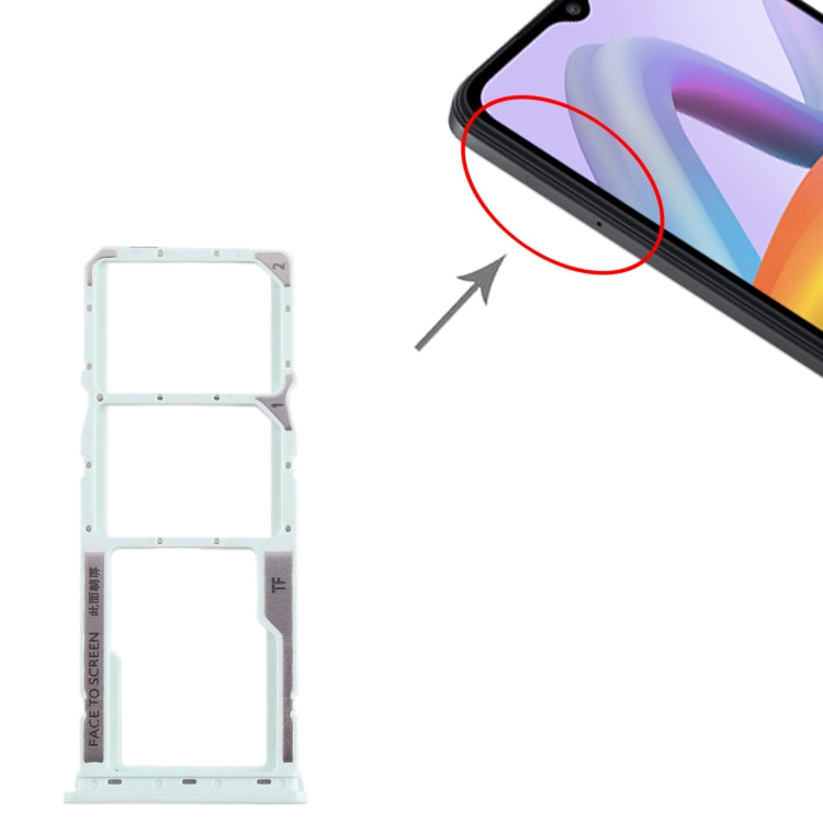 For Xiaomi Redmi A2+ SIM Card Tray + SIM Card Tray + Micro SD Card Tray (Green) - Card Tray by PMC TechLife | Online Shopping South Africa | PMC TechLife | Buy Now Pay Later Mobicred