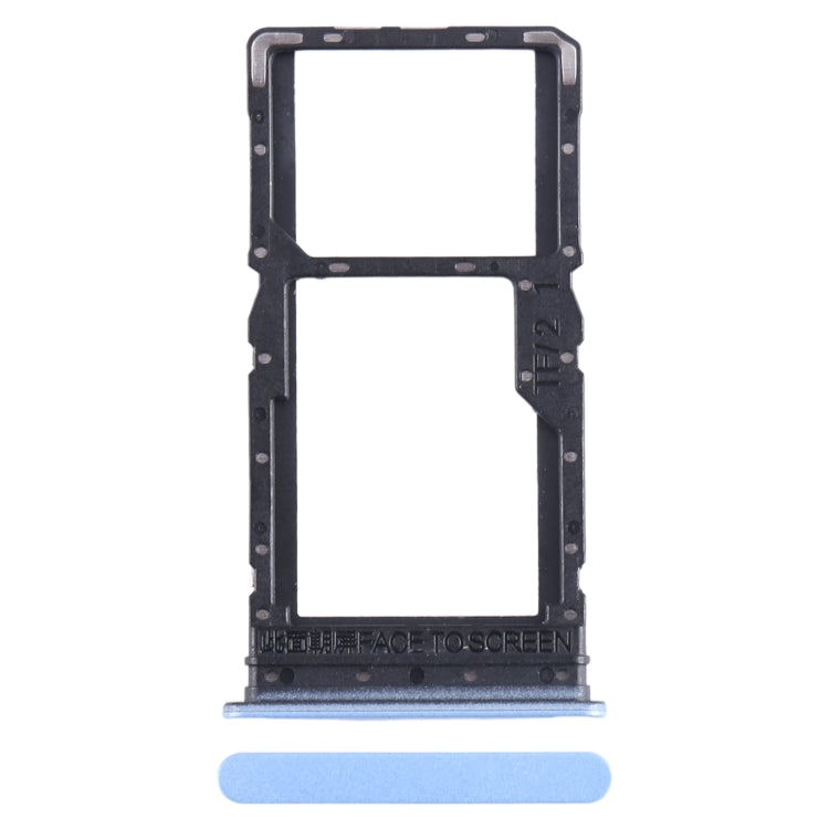 For Xiaomi Redmi 12 4G SIM Card Tray + SIM Card Tray / Micro SD Card Tray (Blue) - Card Tray by PMC TechLife | Online Shopping South Africa | PMC TechLife