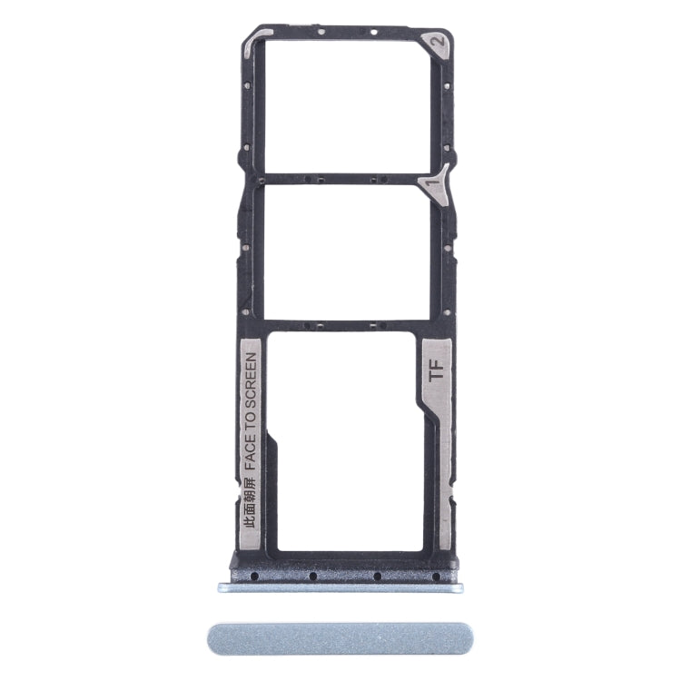 For Xiaomi Poco C65 SIM Card Tray + SIM Card Tray + Micro SD Card Tray (Blue) - Card Tray by PMC TechLife | Online Shopping South Africa | PMC TechLife
