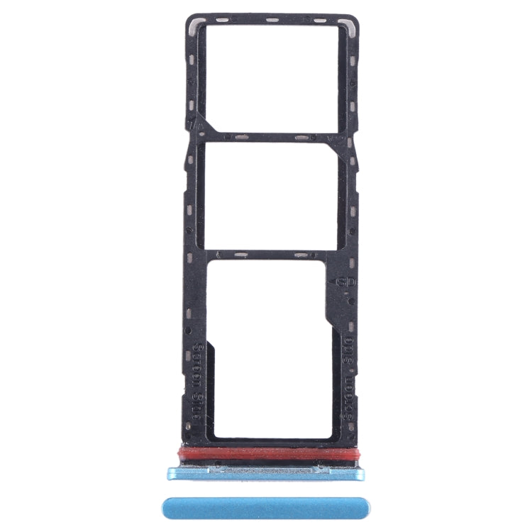 For Tecno Spark 7T SIM Card Tray + SIM Card Tray + Micro SD Card Tray (Blue) - Card Tray by PMC TechLife | Online Shopping South Africa | PMC TechLife