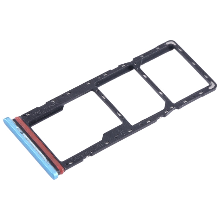For Tecno Spark 7T SIM Card Tray + SIM Card Tray + Micro SD Card Tray (Blue) - Card Tray by PMC TechLife | Online Shopping South Africa | PMC TechLife