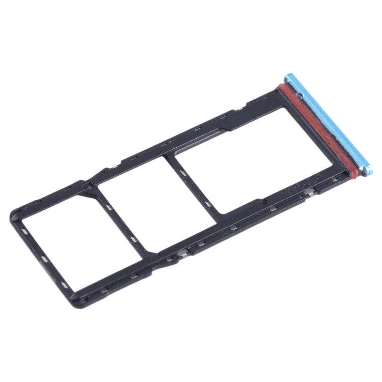 For Tecno Spark 7T SIM Card Tray + SIM Card Tray + Micro SD Card Tray (Blue) - Card Tray by PMC TechLife | Online Shopping South Africa | PMC TechLife