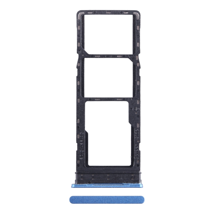 For Tecno Pova Neo SIM Card Tray + SIM Card Tray + Micro SD Card Tray (Blue) - Card Tray by PMC TechLife | Online Shopping South Africa | PMC TechLife