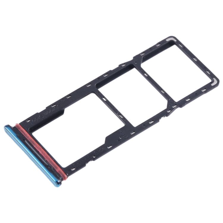 For Tecno Spark 8T SIM Card Tray + SIM Card Tray + Micro SD Card Tray (Blue) - Card Tray by PMC TechLife | Online Shopping South Africa | PMC TechLife