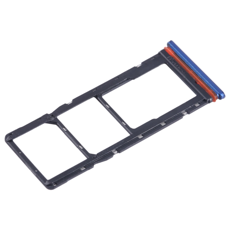 For Tecno Pop 5 Pro SIM Card Tray + SIM Card Tray + Micro SD Card Tray (Blue) - Card Tray by PMC TechLife | Online Shopping South Africa | PMC TechLife