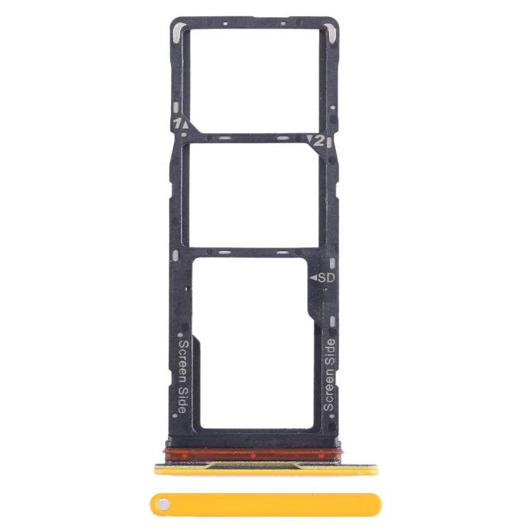 For Tecno Spark Go 2023 BF7n SIM Card Tray + SIM Card Tray + Micro SD Card Tray (Yellow) - free shipping - PMC TechLife - Order now!