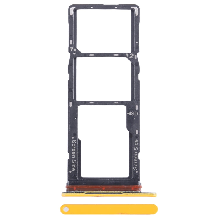 For Tecno Pop 7 BF6 SIM Card Tray + SIM Card Tray + Micro SD Card Tray (Orange) - Card Tray by PMC TechLife | Online Shopping South Africa | PMC TechLife | Buy Now Pay Later Mobicred