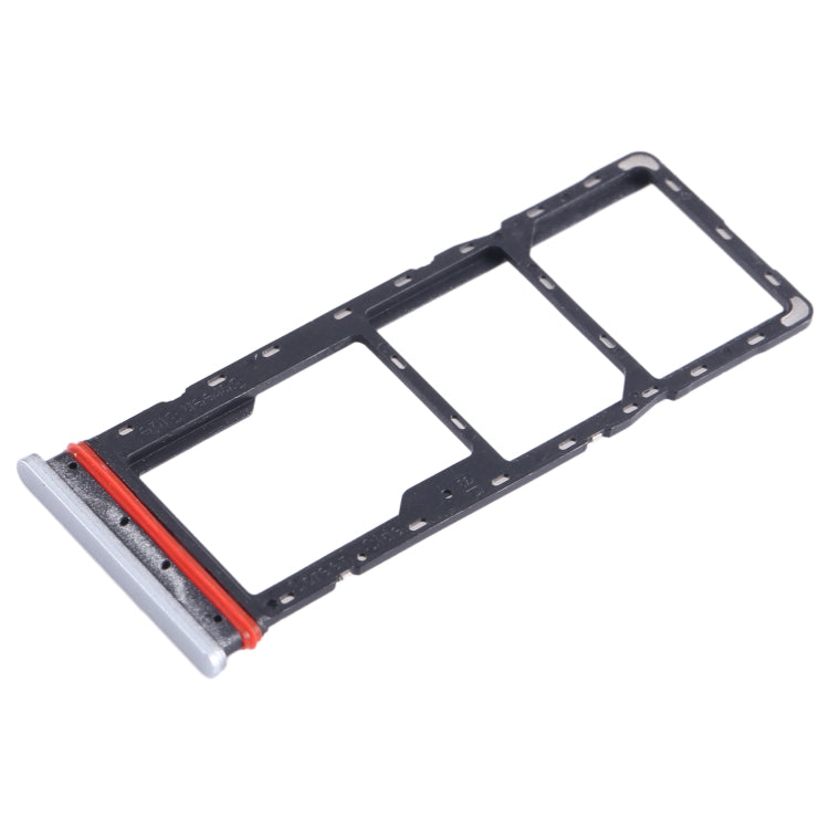 For Infinix Hot 12 X6817 SIM Card Tray + SIM Card Tray + Micro SD Card Tray (Silver) - Card Tray by PMC TechLife | Online Shopping South Africa | PMC TechLife