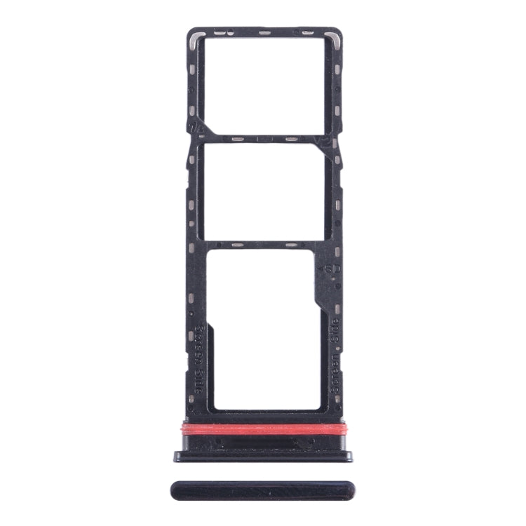 For Infinix Smart 6 Plus India X6823 SIM Card Tray + SIM Card Tray + Micro SD Card Tray (Black) - Card Tray by PMC TechLife | Online Shopping South Africa | PMC TechLife