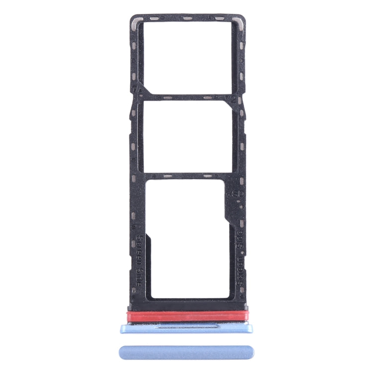 For Infinix Hot 20i X665 SIM Card Tray + SIM Card Tray + Micro SD Card Tray (Blue) - free shipping - PMC TechLife - Order now!