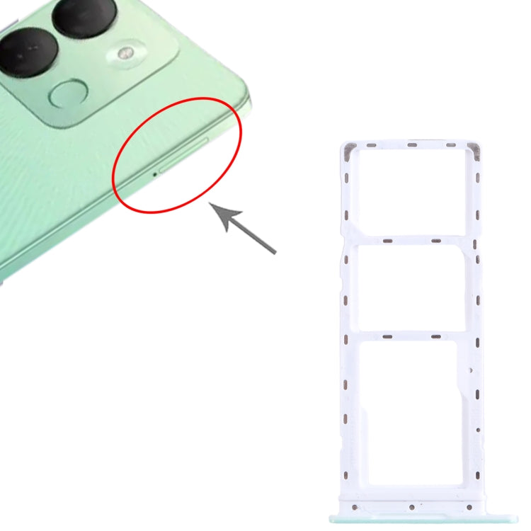 For Infinix Smart 7 HD X6516 SIM Card Tray + SIM Card Tray + Micro SD Card Tray (Green) - Card Tray by PMC TechLife | Online Shopping South Africa | PMC TechLife