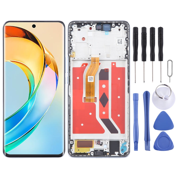 For Honor X9b Original LCD Screen Digitizer Full Assembly with Frame (Silver) - LCD Screen by PMC TechLife | Online Shopping South Africa | PMC TechLife | Buy Now Pay Later Mobicred