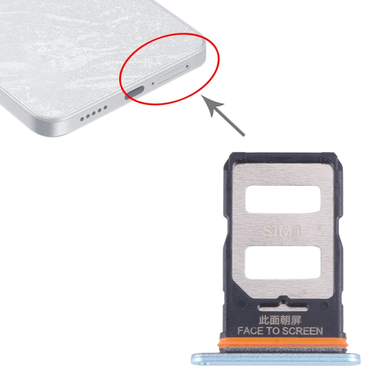 For Xiaomi Redmi Note 13 Pro 5G SIM Card Tray + SIM Card Tray (Blue) - free shipping - PMC TechLife - Order now!