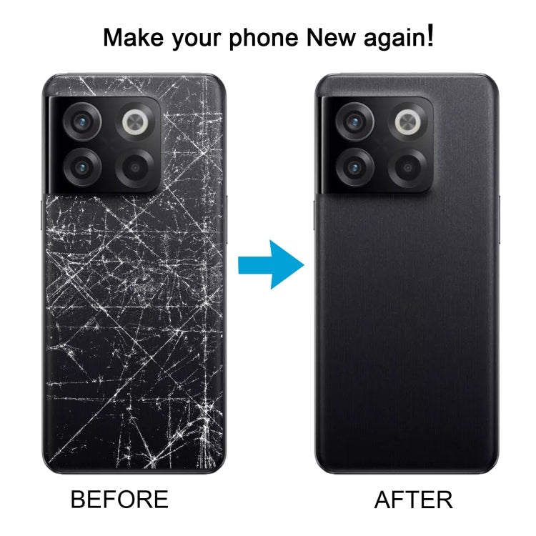 For OnePlus 10T Battery Back Cover with Camera Lens Cover(Black) - Back Cover by PMC TechLife | Online Shopping South Africa | PMC TechLife | Buy Now Pay Later Mobicred