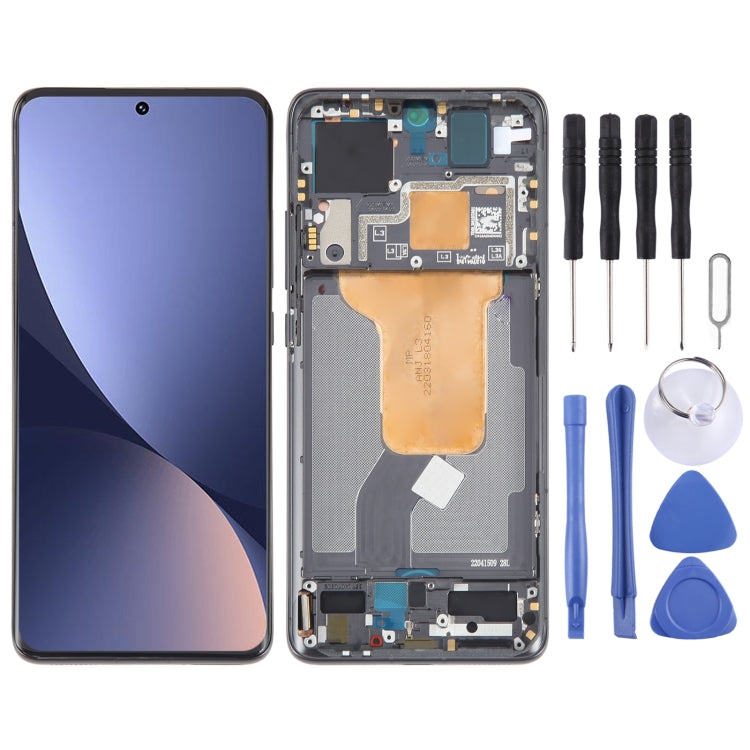 For Xiaomi 12S Original AMOLED Material LCD Screen Digitizer Full Assembly with Frame (Black) - free shipping - PMC TechLife - Order now!
