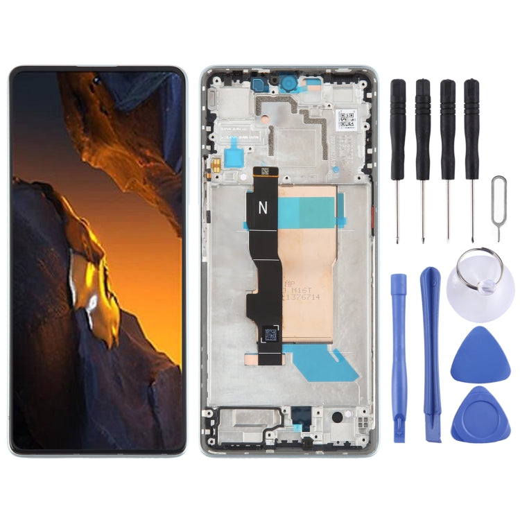 For Xiaomi Poco F5 Original AMOLED Material LCD Screen Digitizer Full Assembly with Frame (Blue) - LCD Screen by PMC TechLife | Online Shopping South Africa | PMC TechLife
