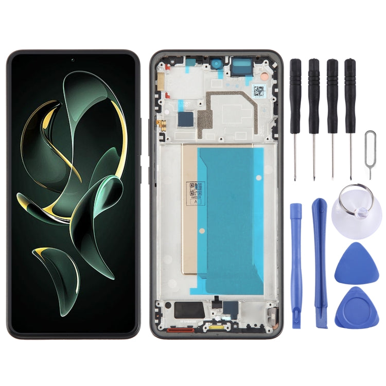 For Xiaomi 13T Pro Original AMOLED Material LCD Screen Digitizer Full Assembly with Frame (Black) - LCD Screen by PMC TechLife | Online Shopping South Africa | PMC TechLife