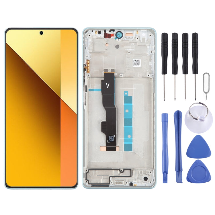 For Xiaomi Redmi Note 13 5G Original AMOLED Material LCD Screen Digitizer Full Assembly with Frame (Blue) - free shipping - PMC TechLife - Order now!