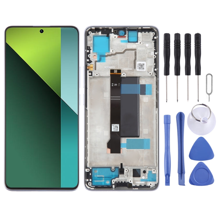 For Xiaomi Redmi Note 13 Pro 5G Original AMOLED Material LCD Screen Digitizer Full Assembly with Frame (Purple) - LCD Screen by PMC TechLife | Online Shopping South Africa | PMC TechLife
