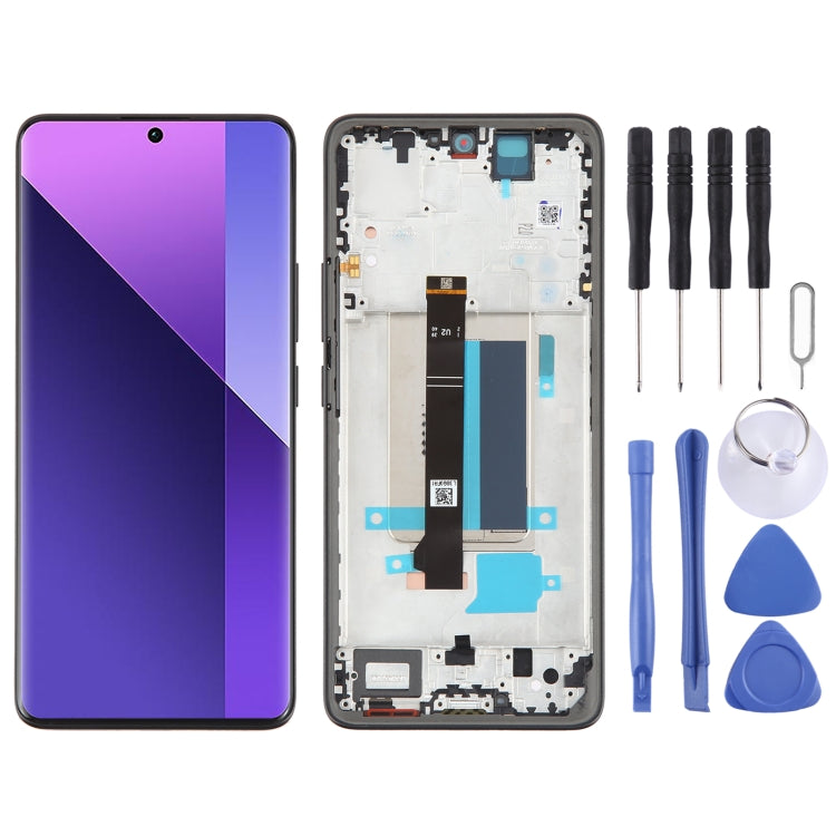 For Xiaomi Redmi Note 13 Pro+ Original AMOLED Material LCD Screen Digitizer Full Assembly with Frame (Black) - LCD Screen by PMC TechLife | Online Shopping South Africa | PMC TechLife