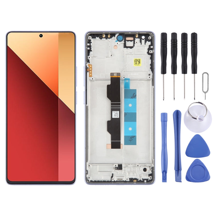 For Xiaomi Redmi Note 13 Pro 4G Original AMOLED Material LCD Screen Digitizer Full Assembly with Frame (Purple) - LCD Screen by PMC TechLife | Online Shopping South Africa | PMC TechLife