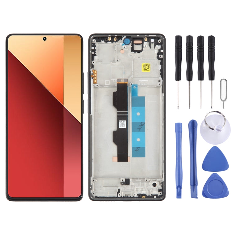 For Xiaomi Poco M6 Pro 4G Original AMOLED Material LCD Screen Digitizer Full Assembly with Frame (Black) - LCD Screen by PMC TechLife | Online Shopping South Africa | PMC TechLife