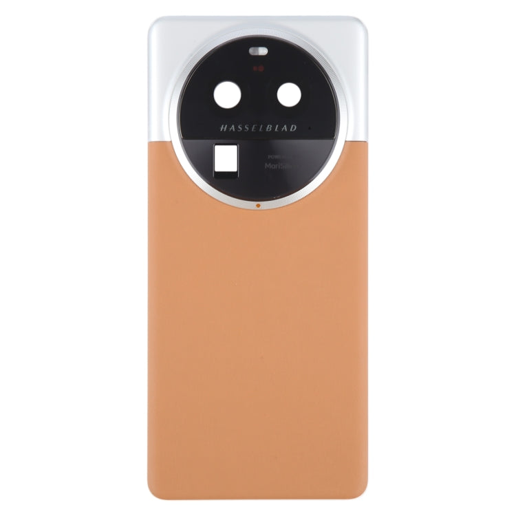 For OPPO Find X6 Pro Original Battery Back Cover with Camera Lens Cover(Brown) - free shipping - PMC TechLife - Order now!