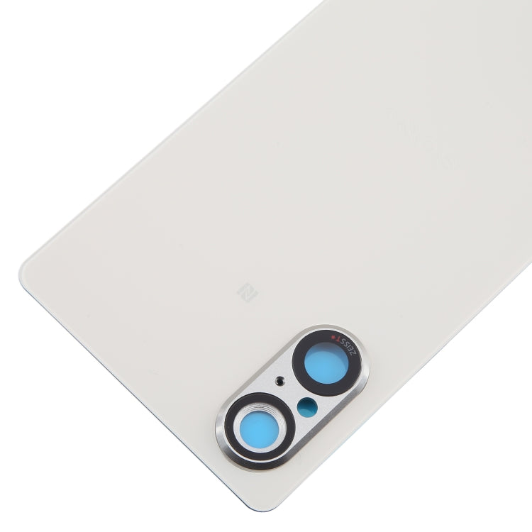 For Sony Xperia 5 V Battery Back Cover with Camera Lens Cover(Silver) - Back Cover by PMC TechLife | Online Shopping South Africa | PMC TechLife | Buy Now Pay Later Mobicred