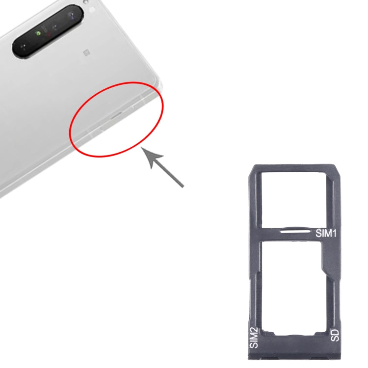 For Sony Xperia 5 II Original SIM Card Tray + SIM / Micro SD Card Tray (Black) - Card Tray by PMC TechLife | Online Shopping South Africa | PMC TechLife | Buy Now Pay Later Mobicred