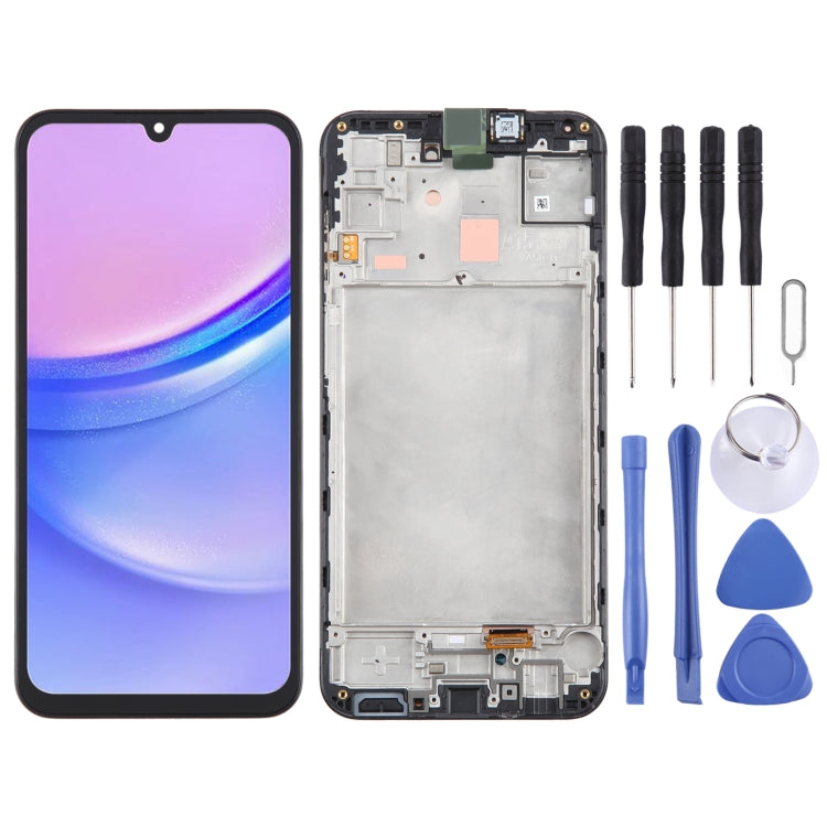 For Samsung Galaxy A15 5G SM-A156B Original LCD Screen Digitizer Full Assembly with Frame (Black) - free shipping - PMc TechLife - Order now!