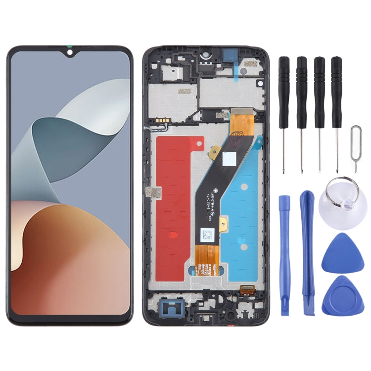 For ZTE Blade A54 LCD Screen Digitizer Full Assembly with Frame (Black) - For ZTE by PMC TechLife | Online Shopping South Africa | PMC TechLife | Buy Now Pay Later Mobicred