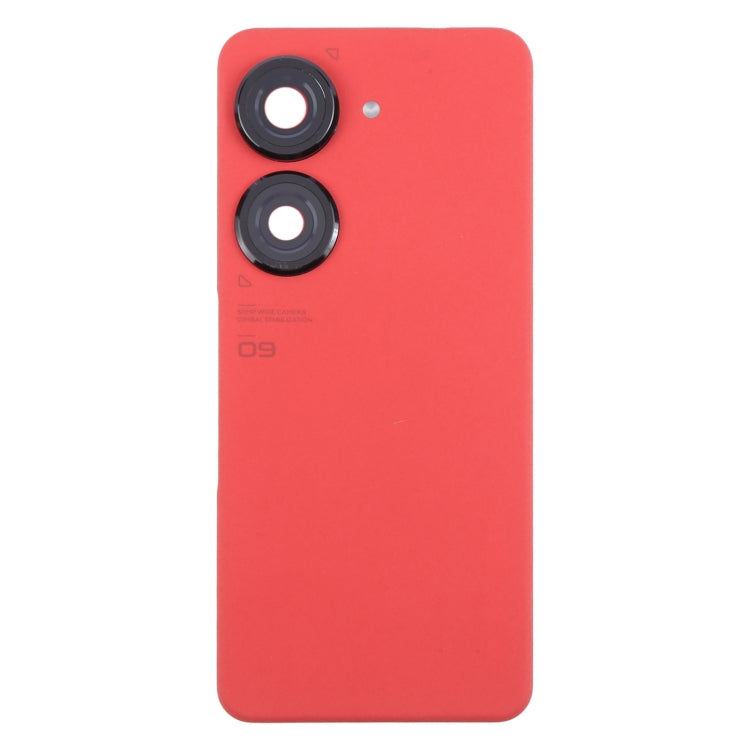 For Asus Zenfone 9 AI2202 Original Battery Back Cover with Camera Lens Cover(Red) - Back Cover by PMC TechLife | Online Shopping South Africa | PMC TechLife | Buy Now Pay Later Mobicred