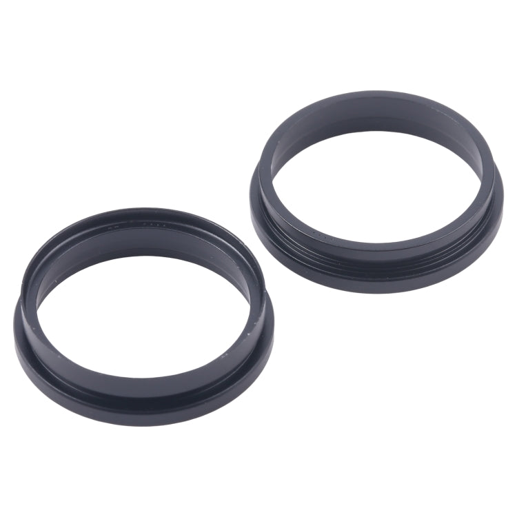For iPhone 16 Plus 2pcs/set Rear Camera Glass Lens Metal Outside Protector Hoop Ring (Black) - Camera Series by PMC Jewellery | Online Shopping South Africa | PMC Jewellery | Buy Now Pay Later Mobicred