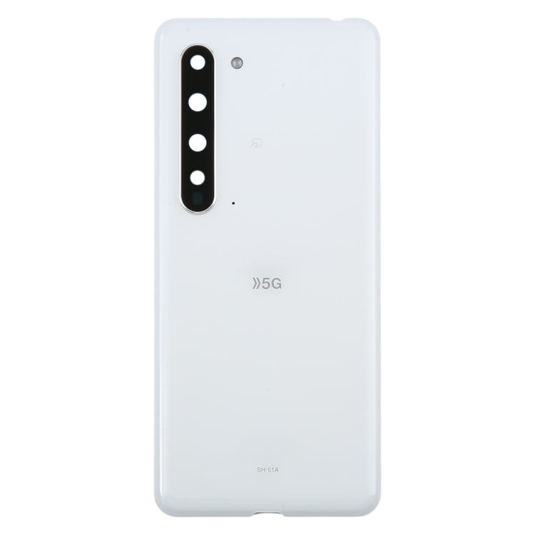 For Sharp Aquos R5G Original Battery Back Cover(White) - For Sharp by PMC TechLife | Online Shopping South Africa | PMC TechLife | Buy Now Pay Later Mobicred