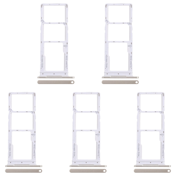 For Infinix Smart 8 X6525 5pcs SIM Card Tray + SIM Card Tray + Micro SD Card Tray (Gold) - Card Tray by PMc TechLife | Online Shopping South Africa | PMc TechLife | Buy Now Pay Later Mobicred