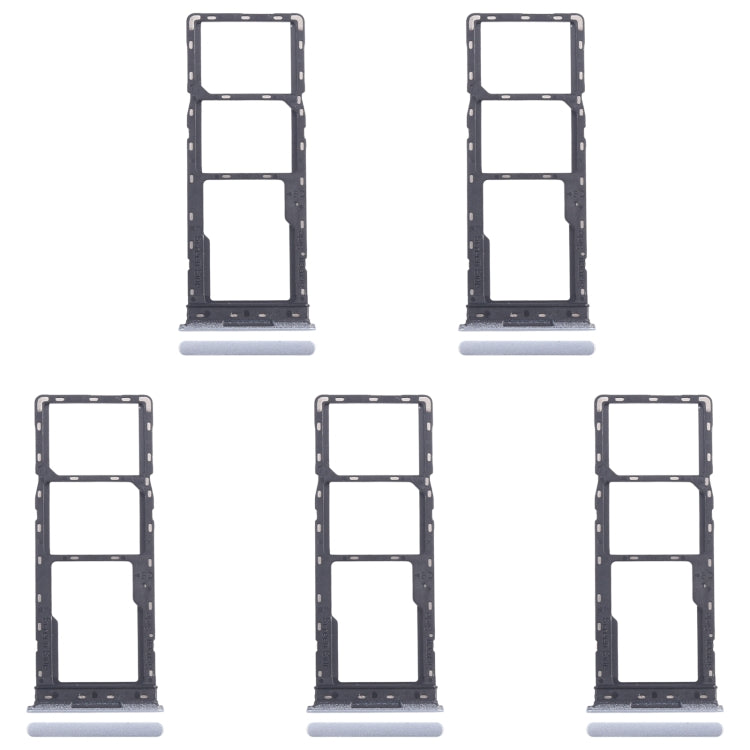 For Infinix Smart 8 X6525 5pcs SIM Card Tray + SIM Card Tray + Micro SD Card Tray (Silver) - Card Tray by PMc TechLife | Online Shopping South Africa | PMc TechLife | Buy Now Pay Later Mobicred