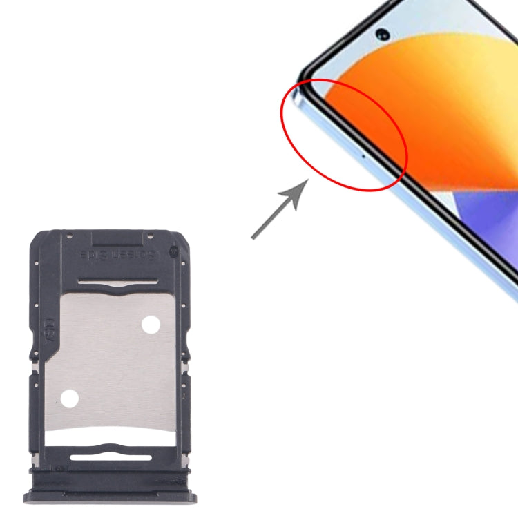 For Infinix Note 30 X6833B 5pcs SIM Card Tray + SIM Card Tray + Micro SD Card Tray (Black) - Card Tray by PMc TechLife | Online Shopping South Africa | PMc TechLife | Buy Now Pay Later Mobicred