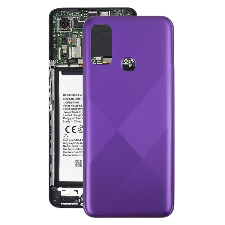 For Infinix Hot 9 Play X680 Original Battery Back Cover(Purple) - Back Cover by PMc TechLife | Online Shopping South Africa | PMc TechLife | Buy Now Pay Later Mobicred