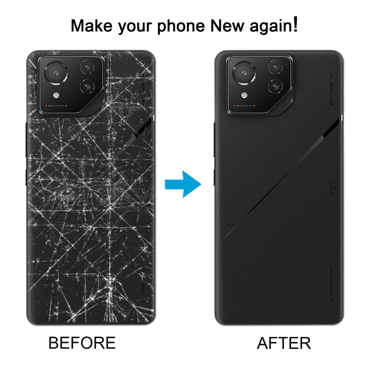 For Asus ROG Phone 8 Pro AI2401 AI2401_A Global Original Glass Battery Back Cover with Camera Frame(Grey) - Back Cover by PMC TechLife | Online Shopping South Africa | PMC TechLife | Buy Now Pay Later Mobicred