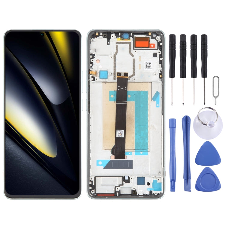 For Xiaomi Poco F6 Original LCD Screen Digitizer Full Assembly with Frame (Green) - free shipping - PMC TechLife - Order now!