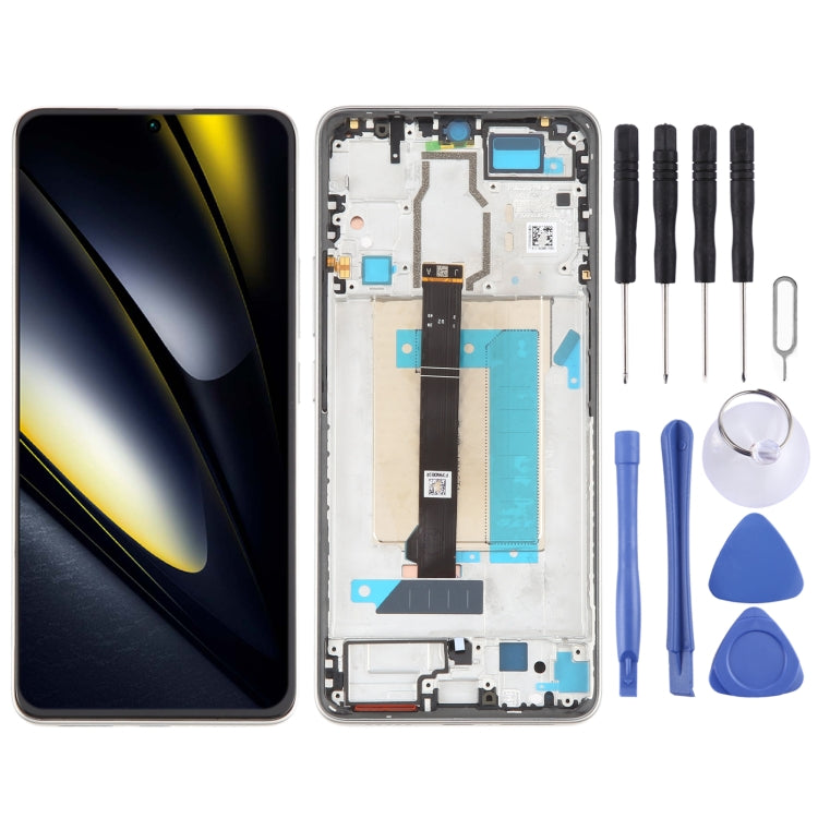 For Xiaomi Poco F6 Original LCD Screen Digitizer Full Assembly with Frame (Silver) - LCD Screen by PMC TechLife | Online Shopping South Africa | PMC TechLife | Buy Now Pay Later Mobicred