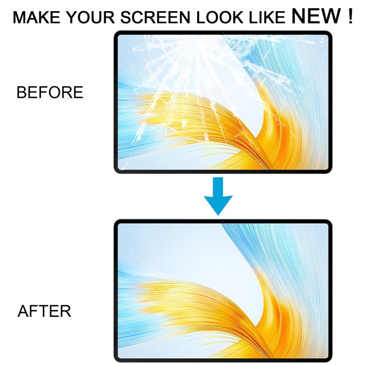 For Honor MagicPad 13 GDI-W09 Front Screen Outer Glass Lens with OCA Optically Clear Adhesive (Black) - Outer Glass Lens by PMc TechLife | Online Shopping South Africa | PMc TechLife | Buy Now Pay Later Mobicred