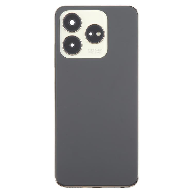 For ZTE Axon 60 / V60 Z2356 Glass Battery Back Cover with Middle Frame / Camera Lens Cover(Black) - For ZTE by PMC TechLife | Online Shopping South Africa | PMC TechLife | Buy Now Pay Later Mobicred