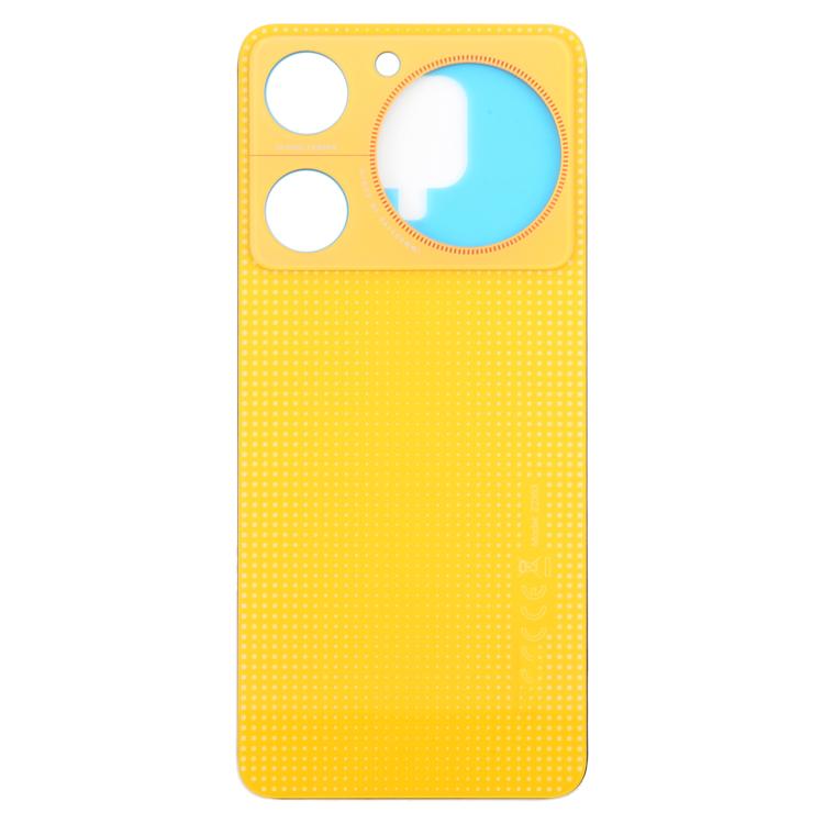 For ZTE nubia Music Z2353 Glass Battery Back Cover with Adhesive(Yellow) - For ZTE by PMC TechLife | Online Shopping South Africa | PMC TechLife | Buy Now Pay Later Mobicred