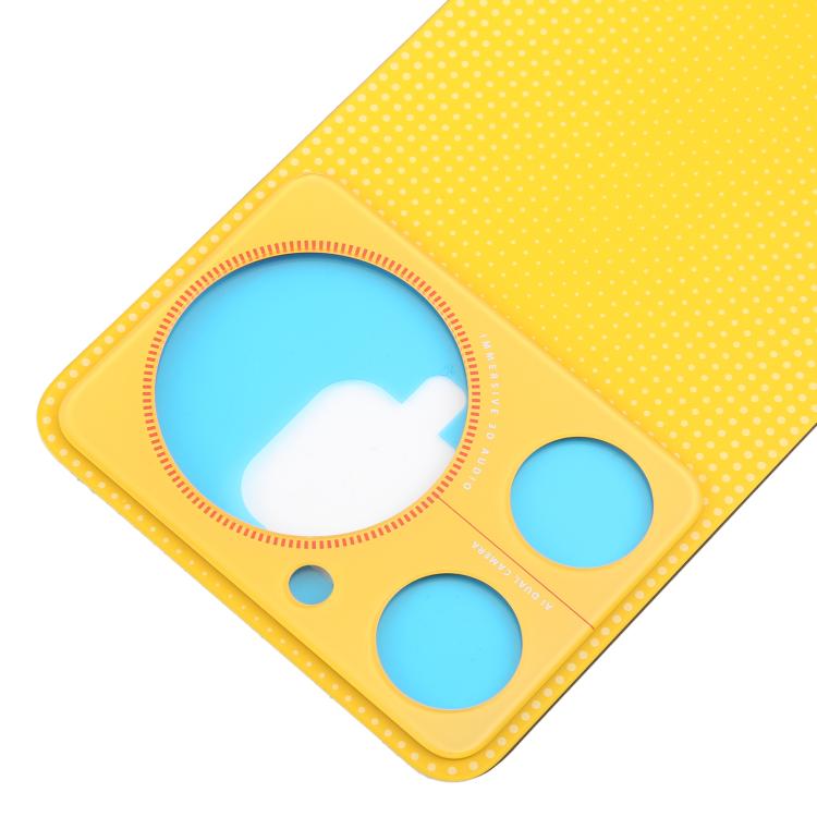 For ZTE nubia Music Z2353 Glass Battery Back Cover with Adhesive(Yellow) - For ZTE by PMC TechLife | Online Shopping South Africa | PMC TechLife | Buy Now Pay Later Mobicred