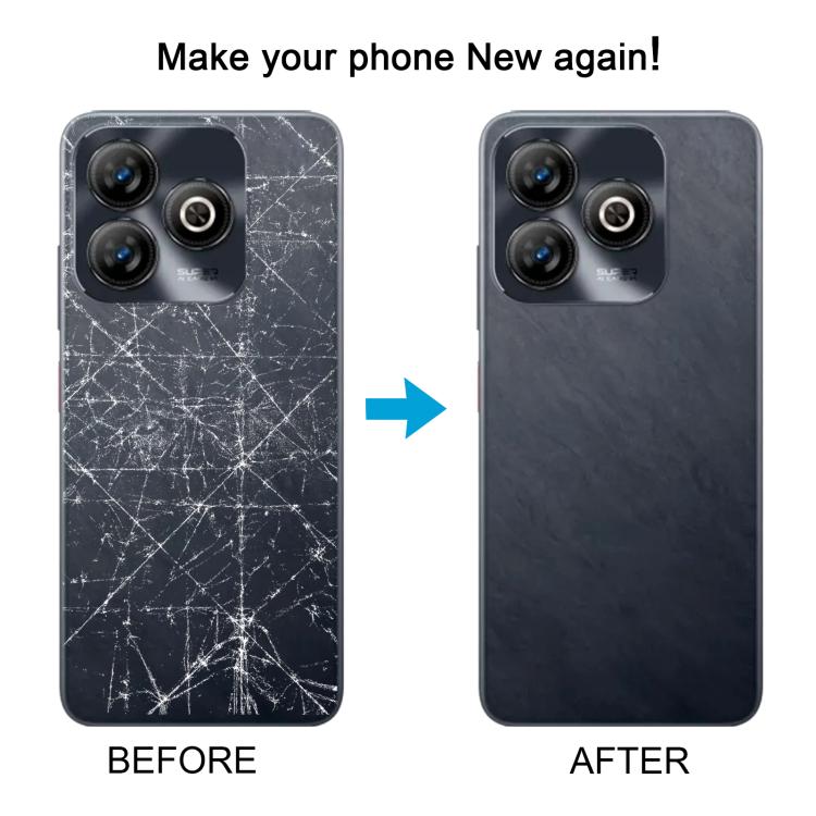 For ZTE Blade A75 4G Z2359 Battery Back Cover with Middle Frame / Camera Lens Cover(Black) - For ZTE by PMC TechLife | Online Shopping South Africa | PMC TechLife | Buy Now Pay Later Mobicred