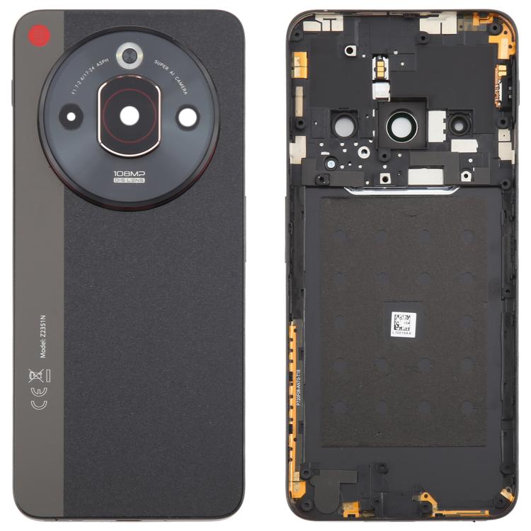 For ZTE nubia Focus Pro Z2351N Glass Battery Back Cover with Middle Frame / Camera Lens Cover(Black) - For ZTE by PMC TechLife | Online Shopping South Africa | PMC TechLife | Buy Now Pay Later Mobicred