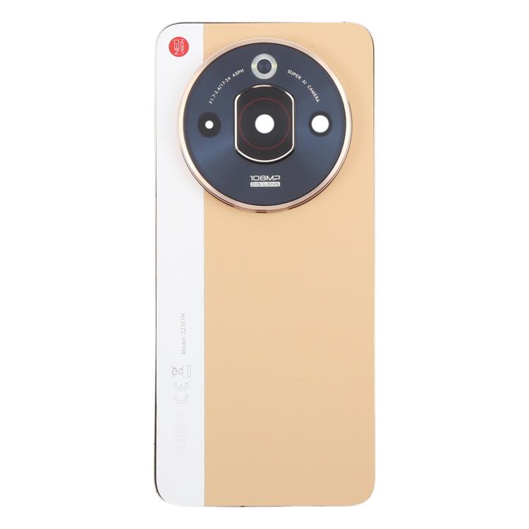 For ZTE nubia Focus Pro Z2351N Leather Battery Back Cover with Middle Frame / Camera Lens Cover(Gold) - For ZTE by PMC TechLife | Online Shopping South Africa | PMC TechLife | Buy Now Pay Later Mobicred