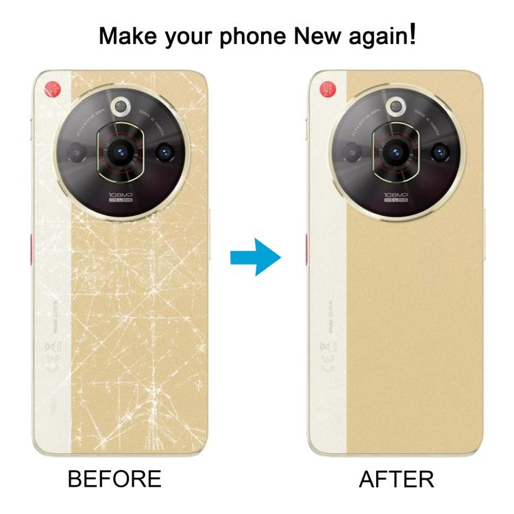 For ZTE nubia Focus Pro Z2351N Leather Battery Back Cover with Middle Frame / Camera Lens Cover(Gold) - For ZTE by PMC TechLife | Online Shopping South Africa | PMC TechLife | Buy Now Pay Later Mobicred