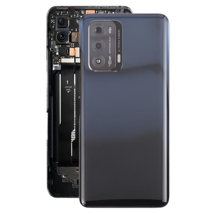 For ZTE Blade V40 Battery Back Cover with Adhesive / Camera Lens Cover(Black) - For ZTE by PMC TechLife | Online Shopping South Africa | PMC TechLife | Buy Now Pay Later Mobicred
